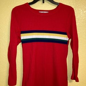 Red striped long sleeve